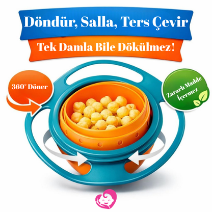 MyMiniPanda™ 360° Dönebilen Dökülmez Bebek Kasesi